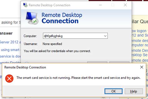 Smart Card and Remote Desktop Services 